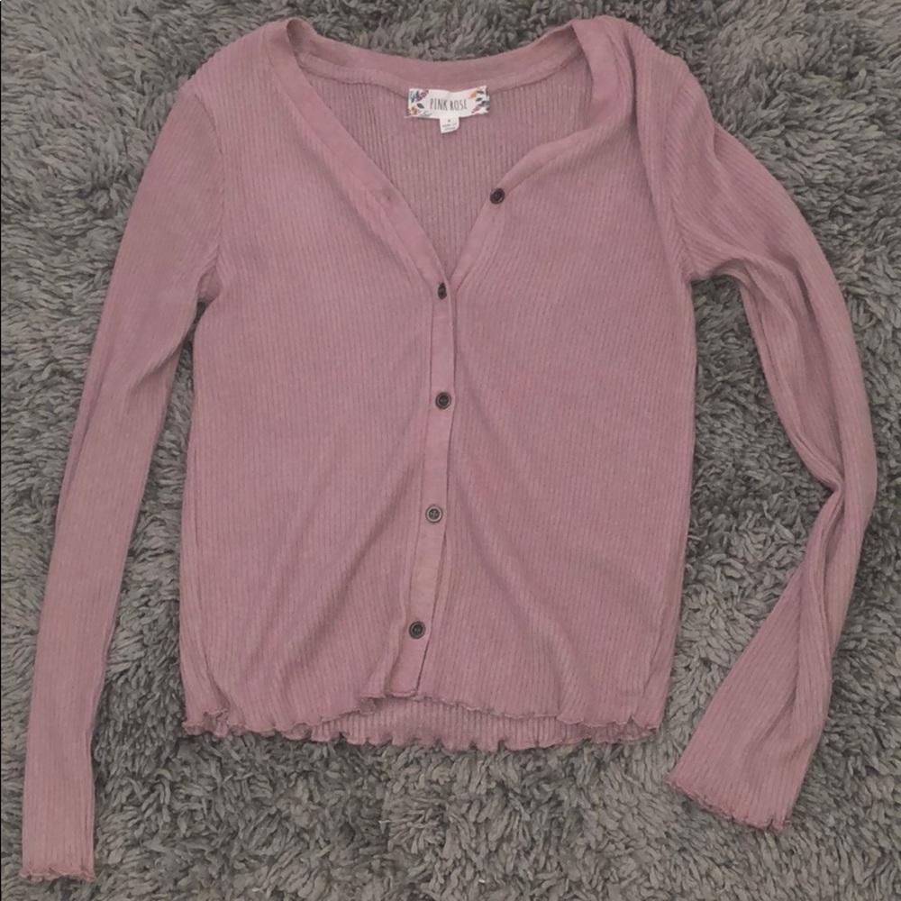 pink rose sweater